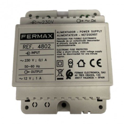 ALIMENTADOR DIN4 230VAC/12VAC-1A