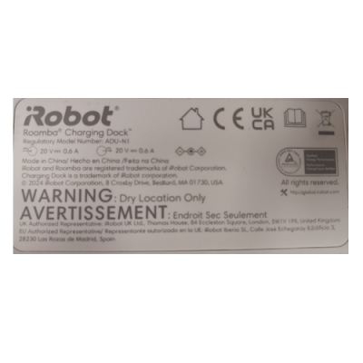 BASE DE CARGA ASPIRADORA IROBOT ROOMBA 105