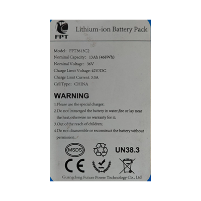 BATERÍA FPT3613C2 13AH 42V 3.0A