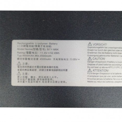 BATERIA RECARGABLE BTY-M6K ORIGINAL MSI 52,4WH PARA PORTATIL MSI GF65 THIN 10SDR-1241ES I7-10750/16/ (NUEVO)