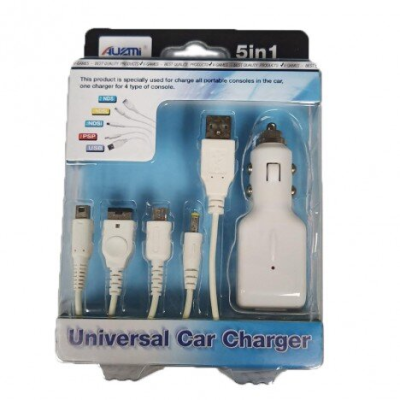 CARGADOR DE COCHE PARA NDS, NDSL, NDSi Y PSP 5 EN 1