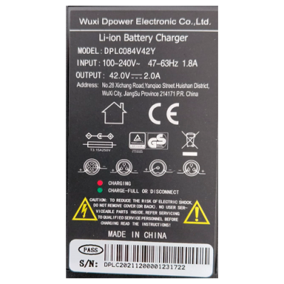 CARGADOR DPLC084V42Y PARA YOUIN YOU-RIDE LOS ANGELES