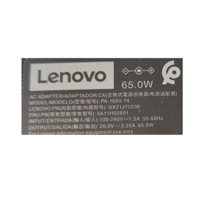 CARGADOR PA-1650-74 ORIGINAL PARA PORTÁTIL LENOVO IDEAPAD SLIM 3 15IAH8