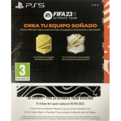 CÓDIGO JUEGO + TEAM VOUCHER FIFA 23 PARA PS5 DESCARGA DIGITAL