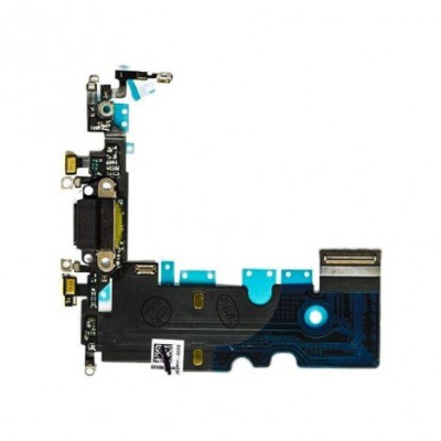 FLEX CONECTOR CARGA + MICRO IPHONE 8 NEGRO