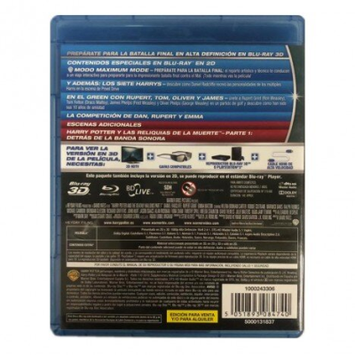 HARRY POTTER Y LAS RELIQUIAS DE LA MUERTE PARTE 1 Y 2 BLURAY 3D
