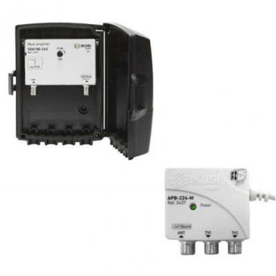 KIT AMPLIFICADOR SBA100-C60 + ALIMENTADOR MÁSTIL APB-224-M