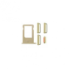 KIT BOTONES Y TARJETERO NANO SIM IPHONE 6 DORADO