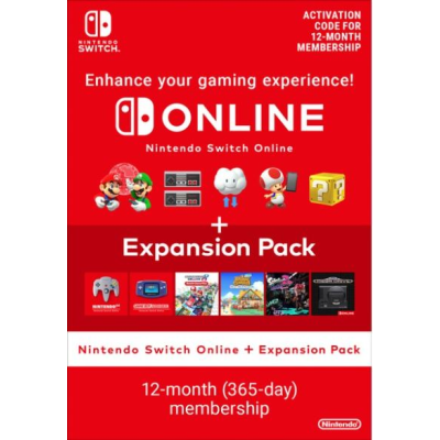 NINTENDO SWITCH ONLINE + EXPANSION PACK SUSCRIPCIÓN INDIVIDUAL DE 12 MESES