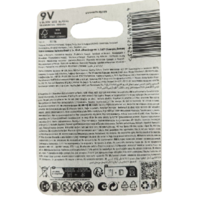 PILA DE PETACA VARTA 9V ALKALINE