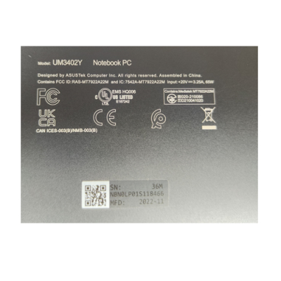 PORTÁTIL ASUS ZENBOOK 14 UM3402Y AMD R5 5625U / 8GB RAM / 512GB SSD (TECLADO PORTUGUES)