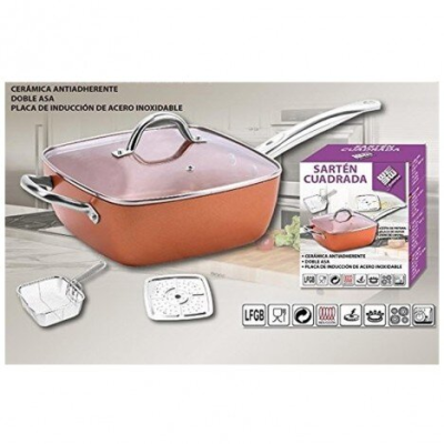 SARTEN CUADRADA DE COBRE MULTIUSOS WE HOUSEWARE