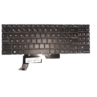 TECLADO NEGRO ILUMINADO MULTICOLOR PARA PORTATIL MSI GL66 (NUEVO)
