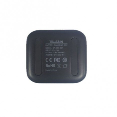 TELESIN CARGADOR TRIPLE + CAJA ALMACENAMIENTO DE BATERÍA GP-BCG-901