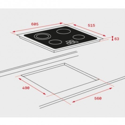 VITROCERÁMICA RADIANTE TEKA TB6315 3 ZONAS 60 CM